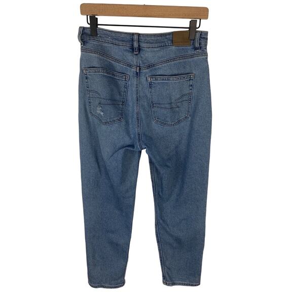 American Eagle Womens stretch Distressed Light Wash Jeans Size 6 - Picture 2 of 9